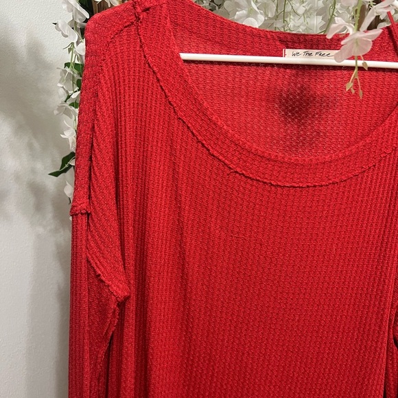 Free People Red Women's Sweater - Picture 3 of 6